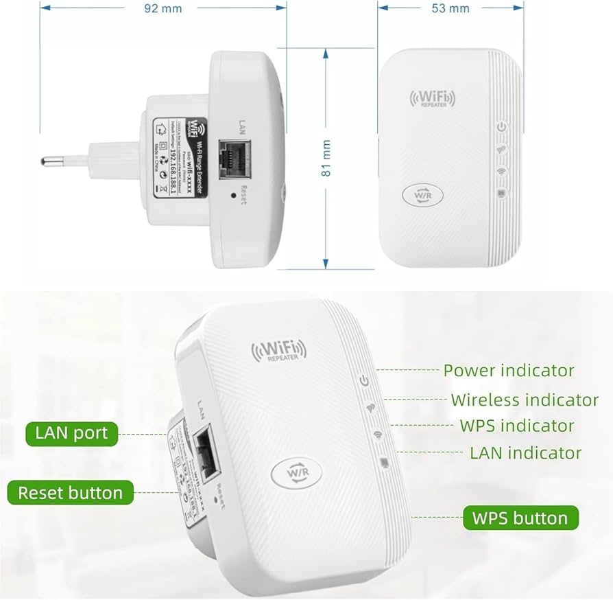 Wi-Fi Range Extender (Repeater) 300Mbps