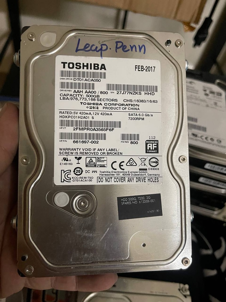 Toshiba HDD 3.5' 500GB