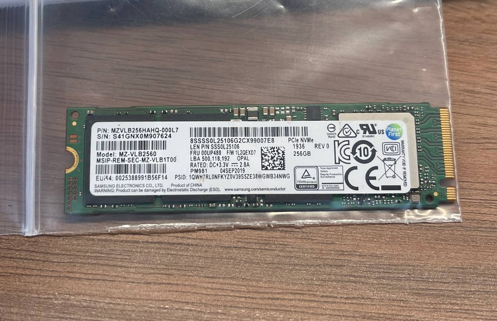 M.2 PCIe NVMe 256GB