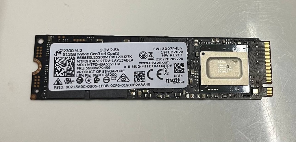 SAMSUNG M.2 PCIe NVMe 512GB