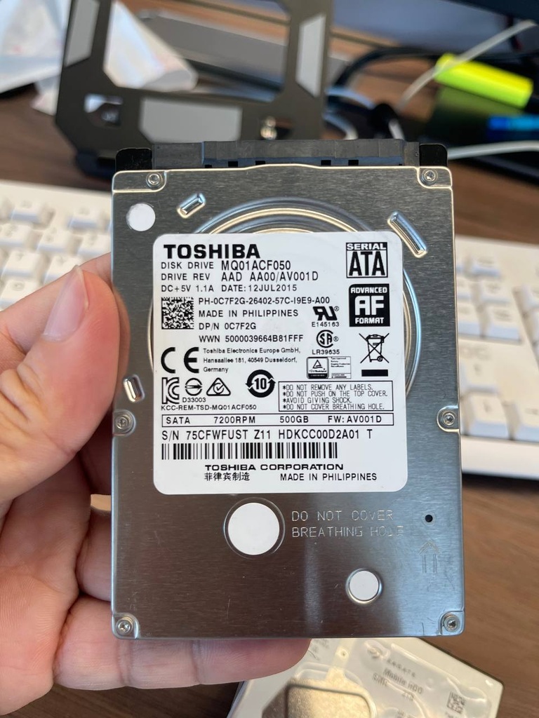 Toshiba HDD 2.5inch 500GB