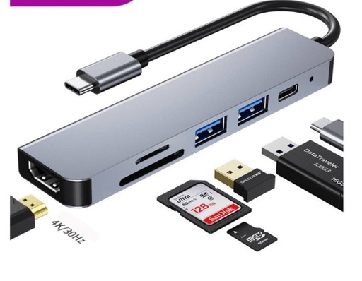 Type C 6-in-1 Docking HDMI,SD,USB,PD
