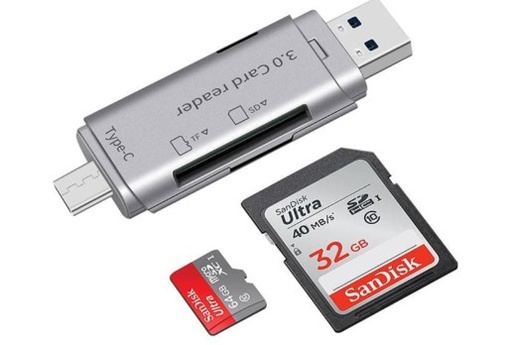 Card Reader 3.0 USB-TypeC for SD-TF